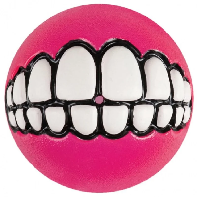 durable dog toy rope-Rogz Grinz Ball Pink