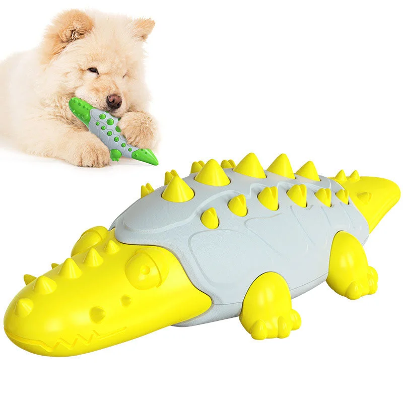 spill-proof dog and cat feeder mat-Crocodile Food Leakage, Dental Dog Toy