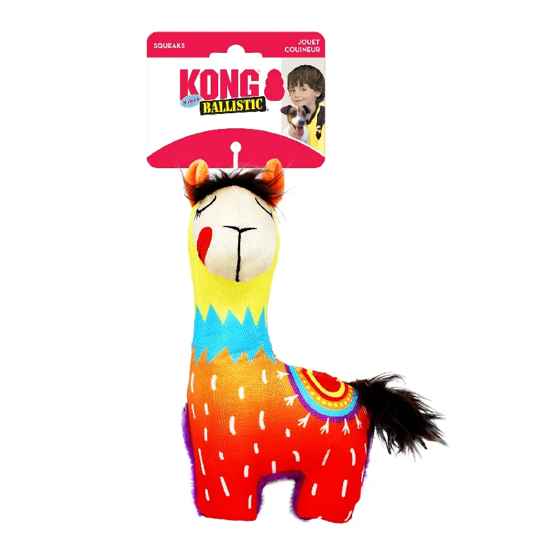 smart motion-sensing cat feeder-KONG Ballistic Vibez Llamas Assorted