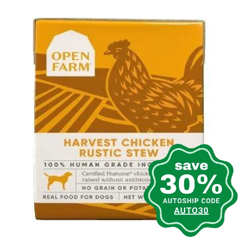 spill-resistant travel dog dish-Open Farm - Wet Food for Dogs - Grain Free Rustic Blend Harvest Chicken Recipe - 12.5OZ (min. 24 cartons)