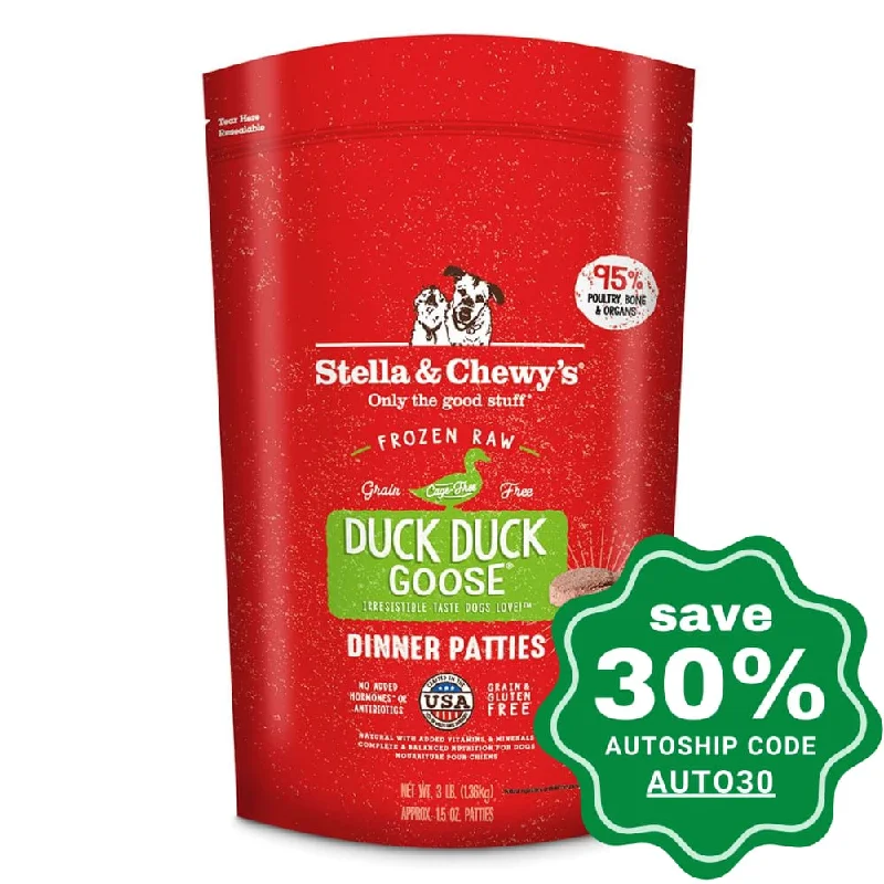 automatic bird bath cleaner-Stella & Chewy's - Frozen Raw Dog Dinner Patties - Duck Duck Goose - 12LB (Min. 2 Packs)