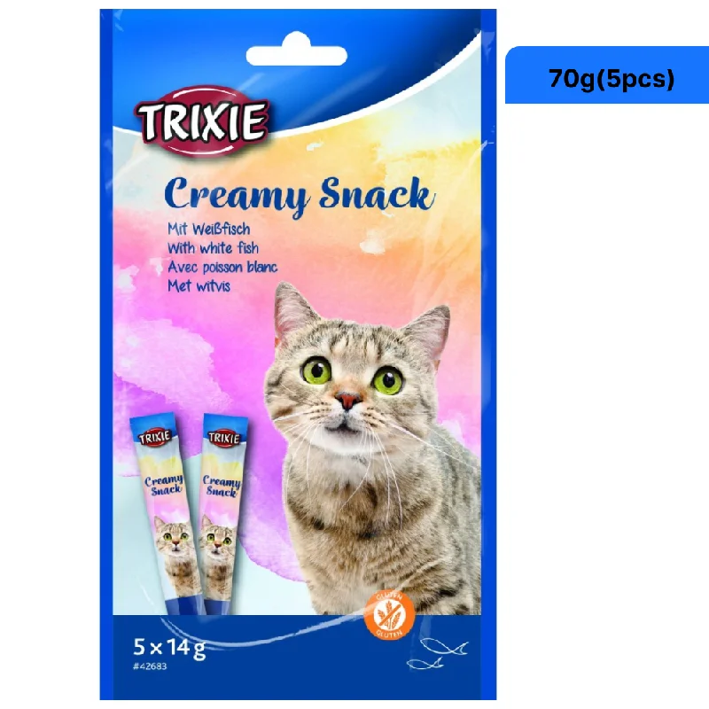 portable bird carrier backpack-Trixie Snack with White Fish Creamy Cat Treats