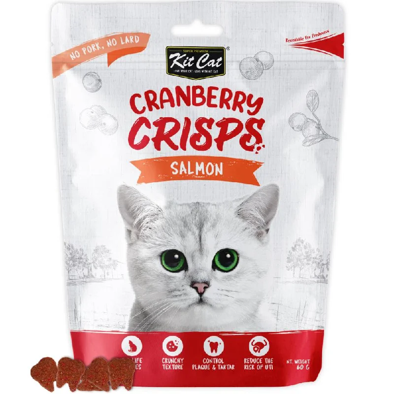 automatic bird bath cleaner-Kit Cat Cranberry Crisps Salmon Cat Treats 60g