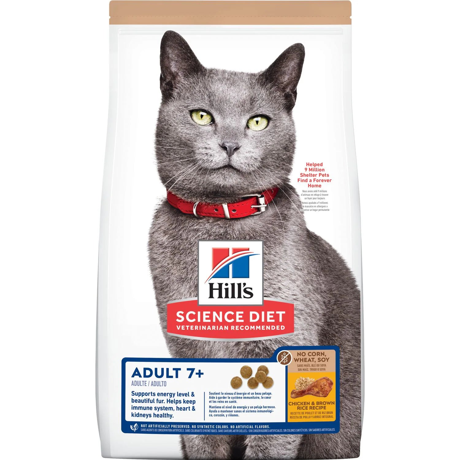 foldable pet car ramp-Hill's Science Diet Senior 7+ Dry Cat Food, Chicken & Brown Rice Recipe (15 lb)