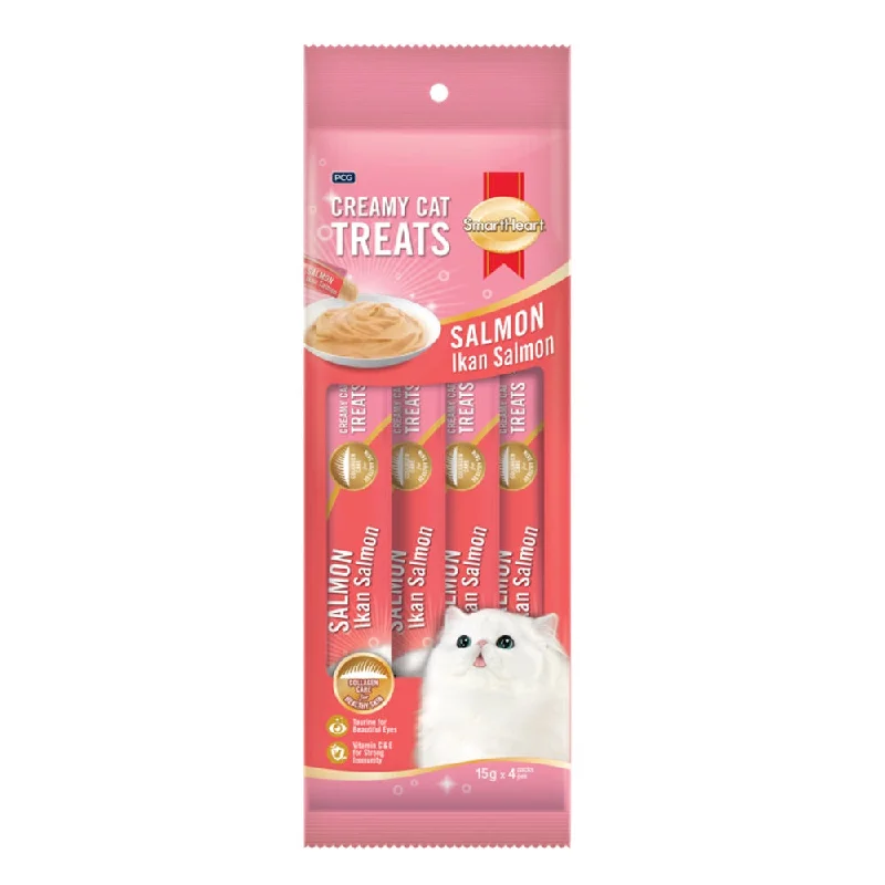 self-cleaning pet fur roller-3 FOR $12: Smartheart Salmon Creamy Cat Treats 15gx4