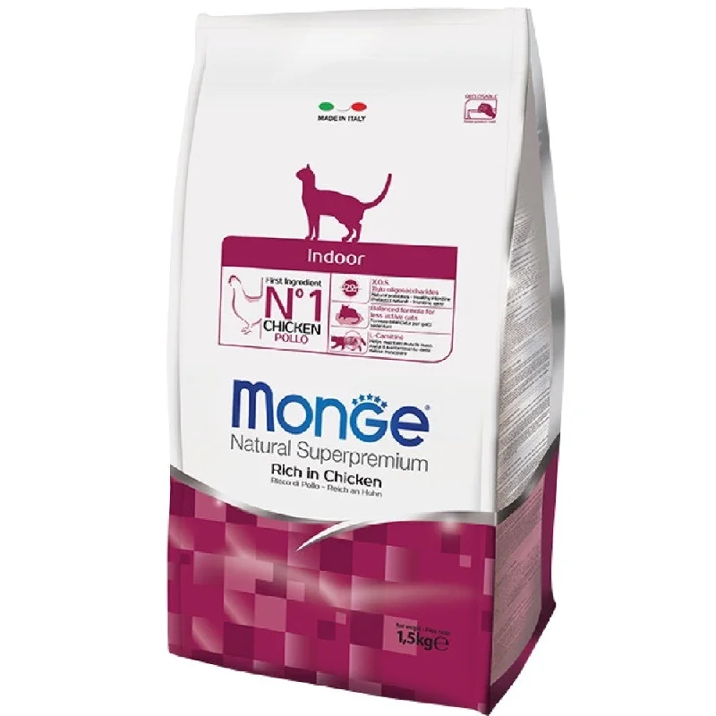 extra-large dog food bowl-FREE TREATS: Monge Indoor Adult Dry Cat Food