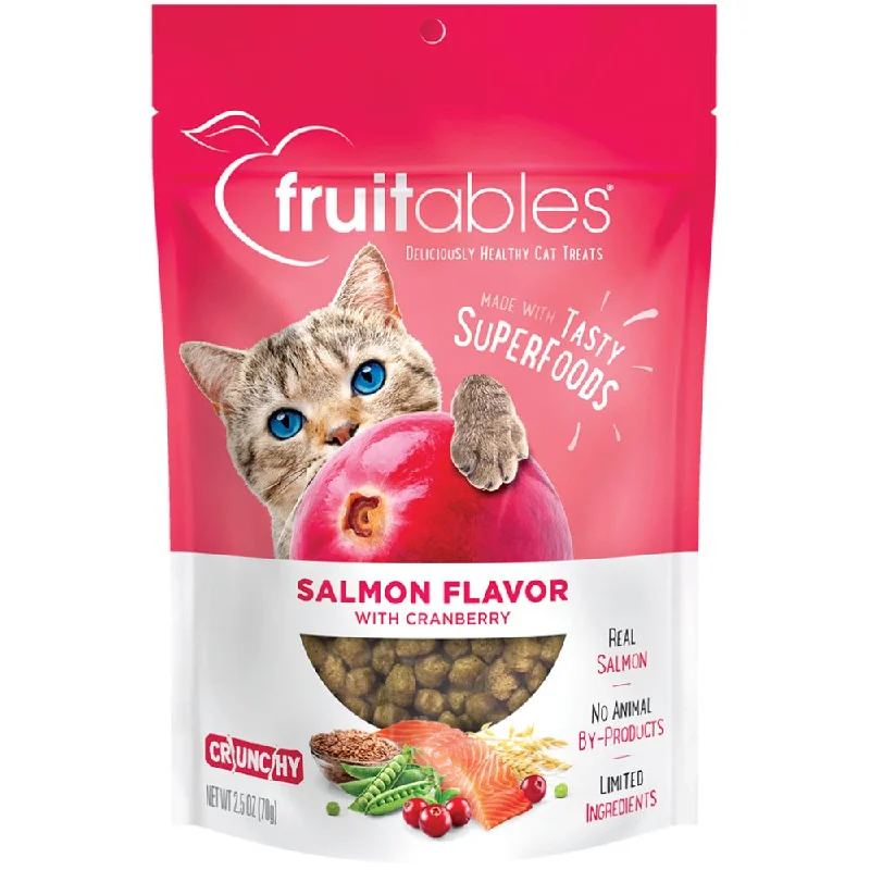 self-cleaning fish tank-Fruitables Salmon with Cranberry Crunchy Cat Treats 2.5oz