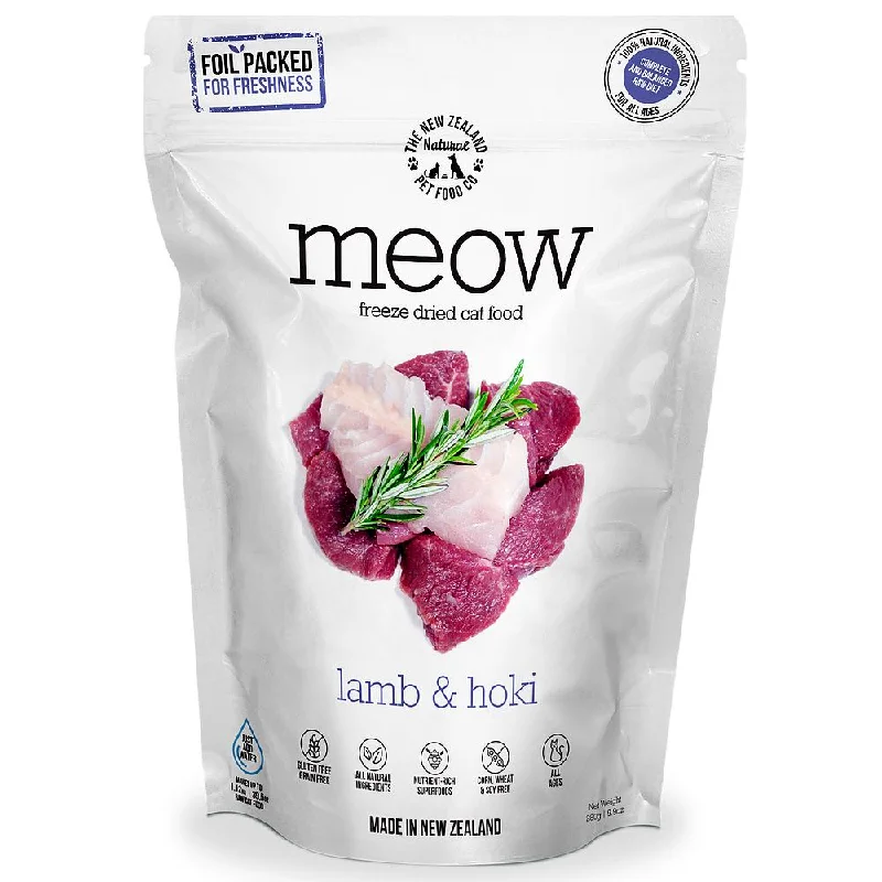 eco-friendly cat litter-'BUNDLE DEAL': MEOW Lamb & Hoki Grain-Free Freeze Dried Raw Cat Food 280g