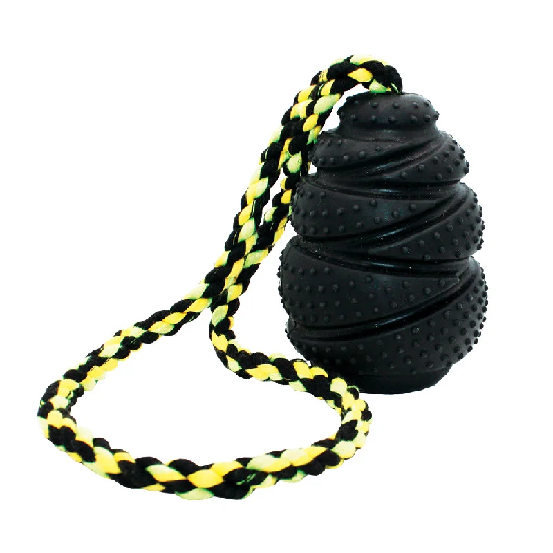 space-saving dog toy storage-Grrrelli Rubber Tough Dog Toys Tough Large Tugger w. Rope