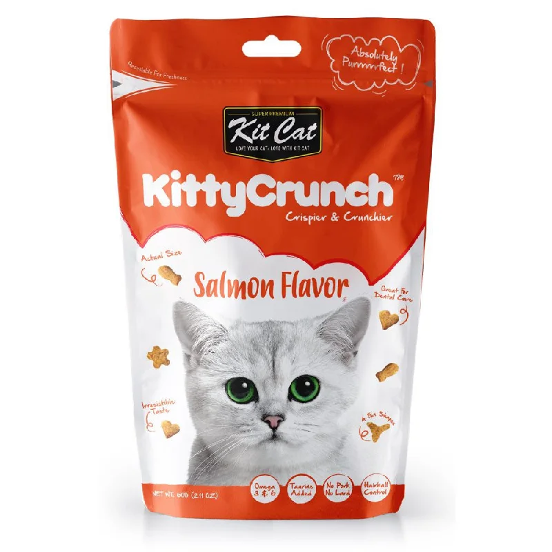 chew-proof bird ladder toy-5 FOR $14: Kit Cat KittyCrunch Salmon Flavor Cat Treats 60g