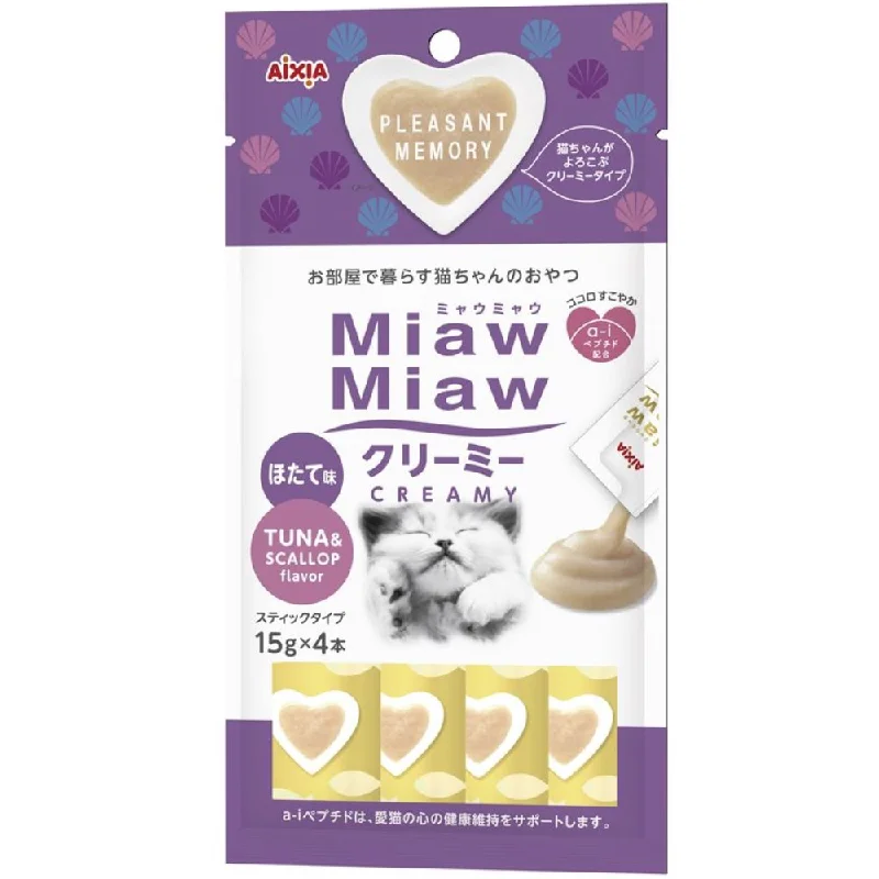 easy-to-use pet tracker-4 FOR $12: Aixia Miaw Miaw Creamy Tuna & Scallop Cat Treat 60g