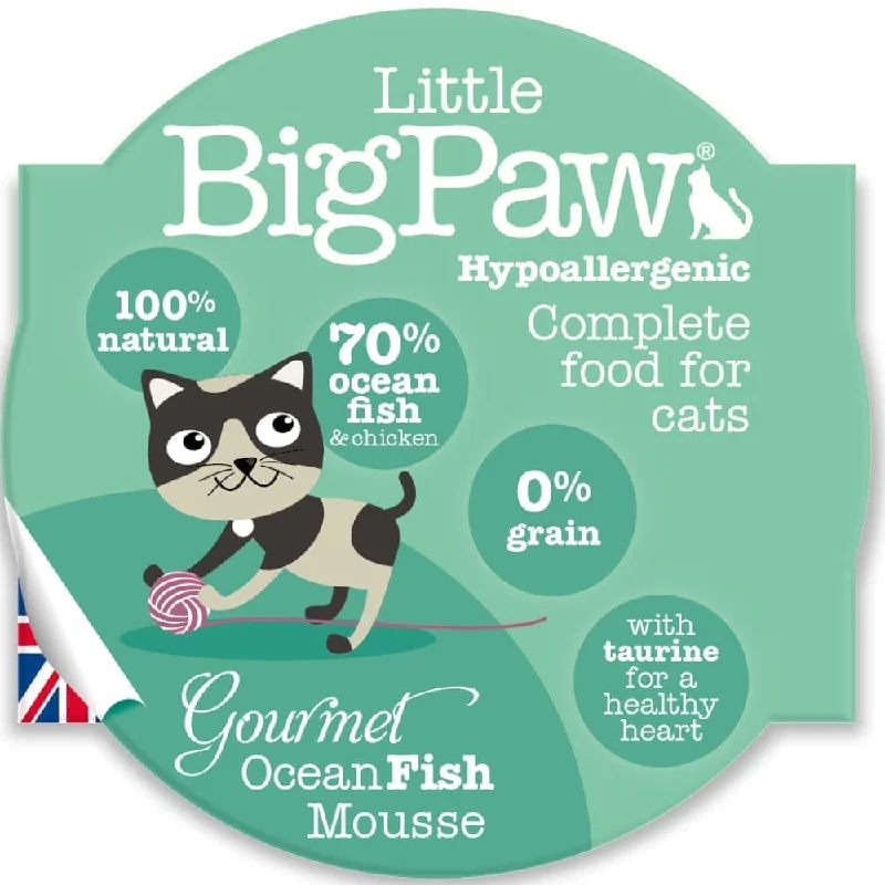 chew-resistant small pet hideaway-Little Big Paw Ocean Fish Mousse Cat Wet Food