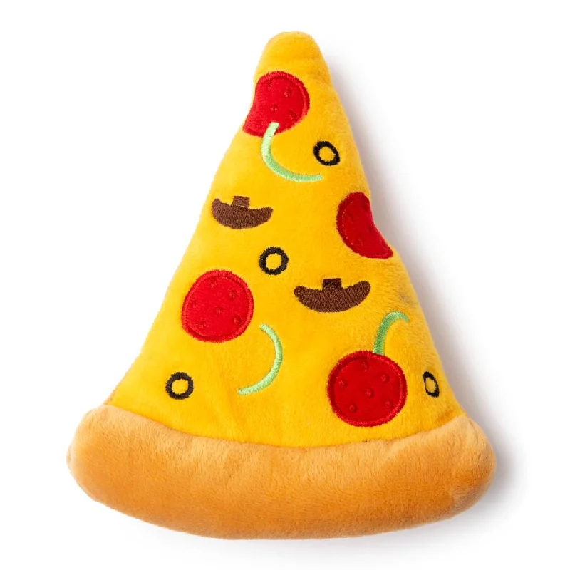 space-saving corner cat bed-Fuzzyard Plush Dog Toy Pizza