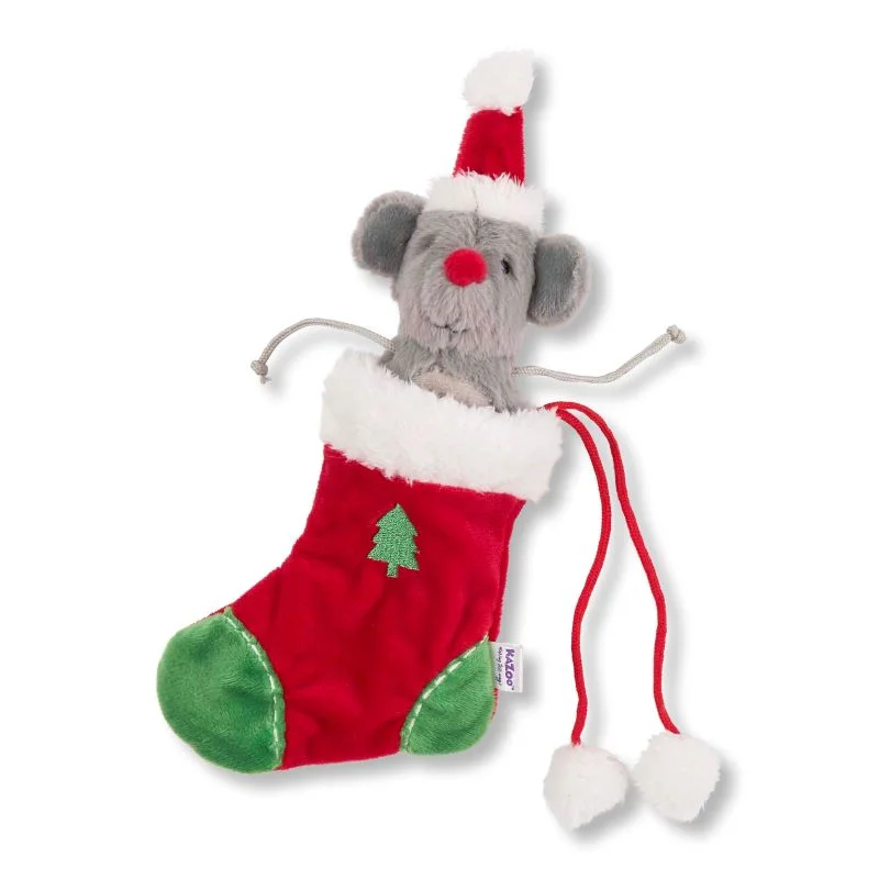 non-toxic pet flea treatment-Kazoo Kitty Christmas Mouse in Stocking