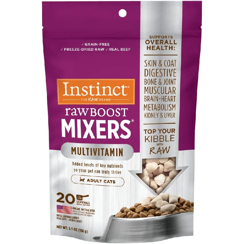 odor-eliminating natural cat litter-Instinct Raw Boost Mixers Multivitamin Beef Grain-Free Adult Freeze-Dried Raw Cat Food Topper 5.5oz