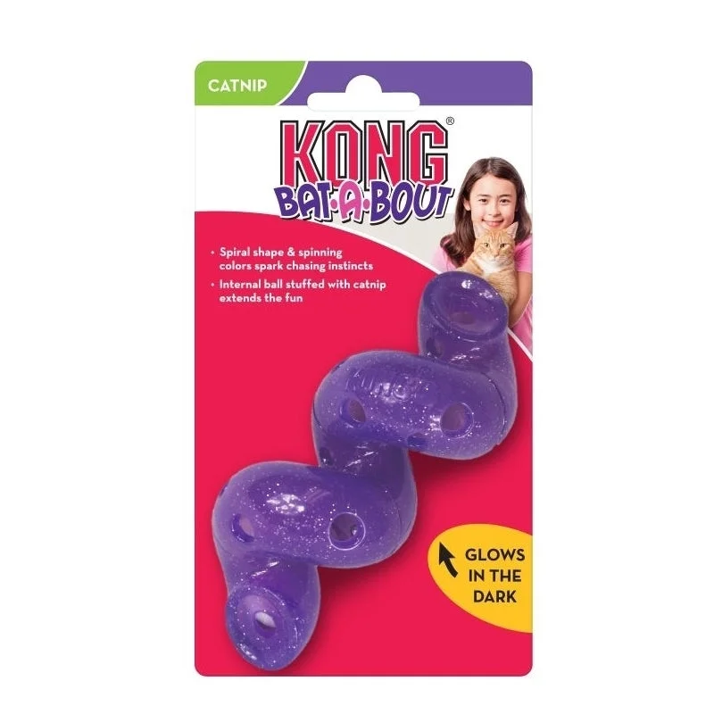 chew-resistant small pet hideaway-KONG Bat-A-Bout Spiral Cat Toy