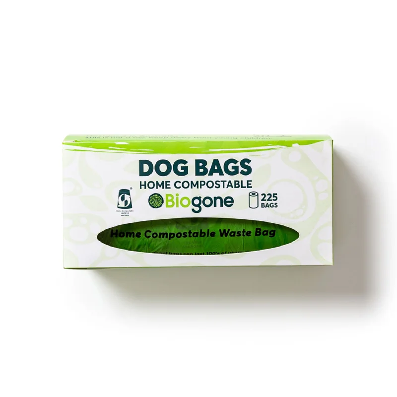 cat-friendly herbal flea spray-BioGone Home Compostable Dog Waste and Poop Bag with Handle 225s (1 Roll)