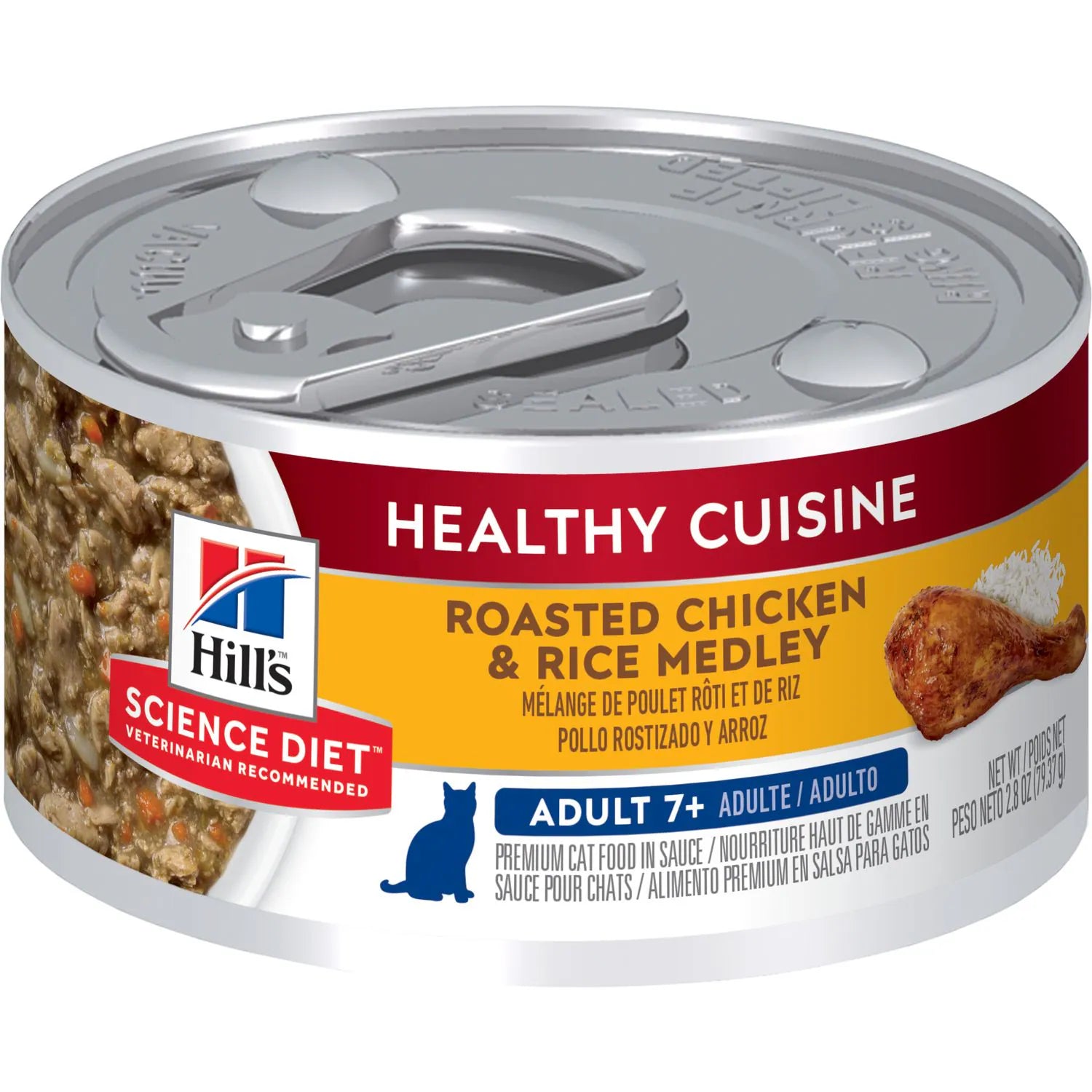 durable dog toy rope-Hill's Science Diet Senior 7+ Healthy Cuisine Canned Cat Food, Roasted Chicken & Rice Medley  (2.8 oz x 24 cans)