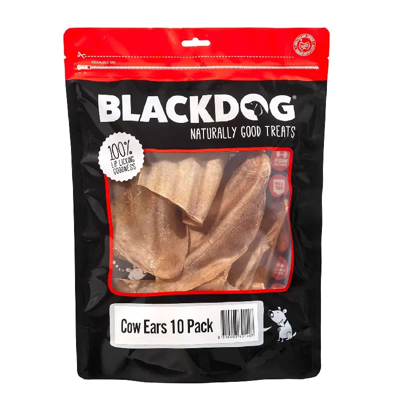 chew-resistant parrot play gym-Blackdog Cow Ears Dog Treat 10 Pack